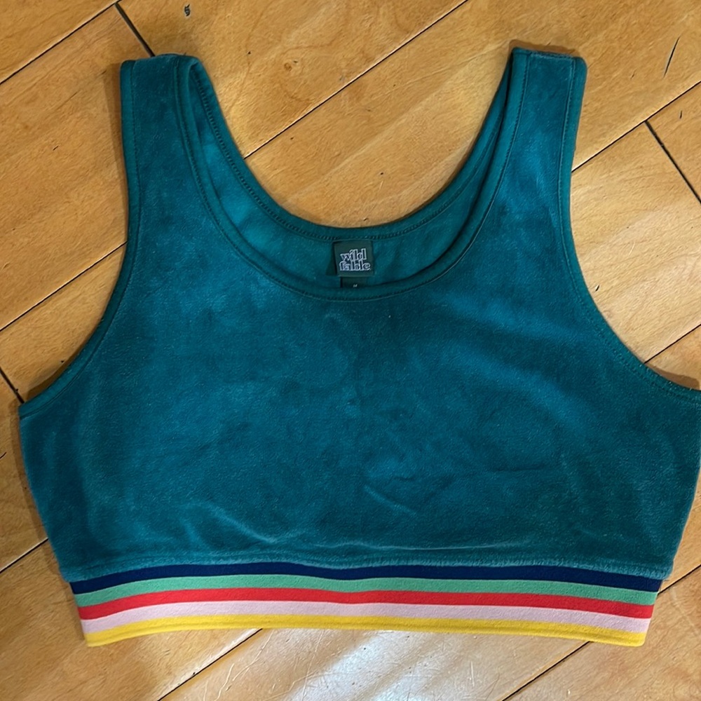 Velour Crop Top - Size Medium